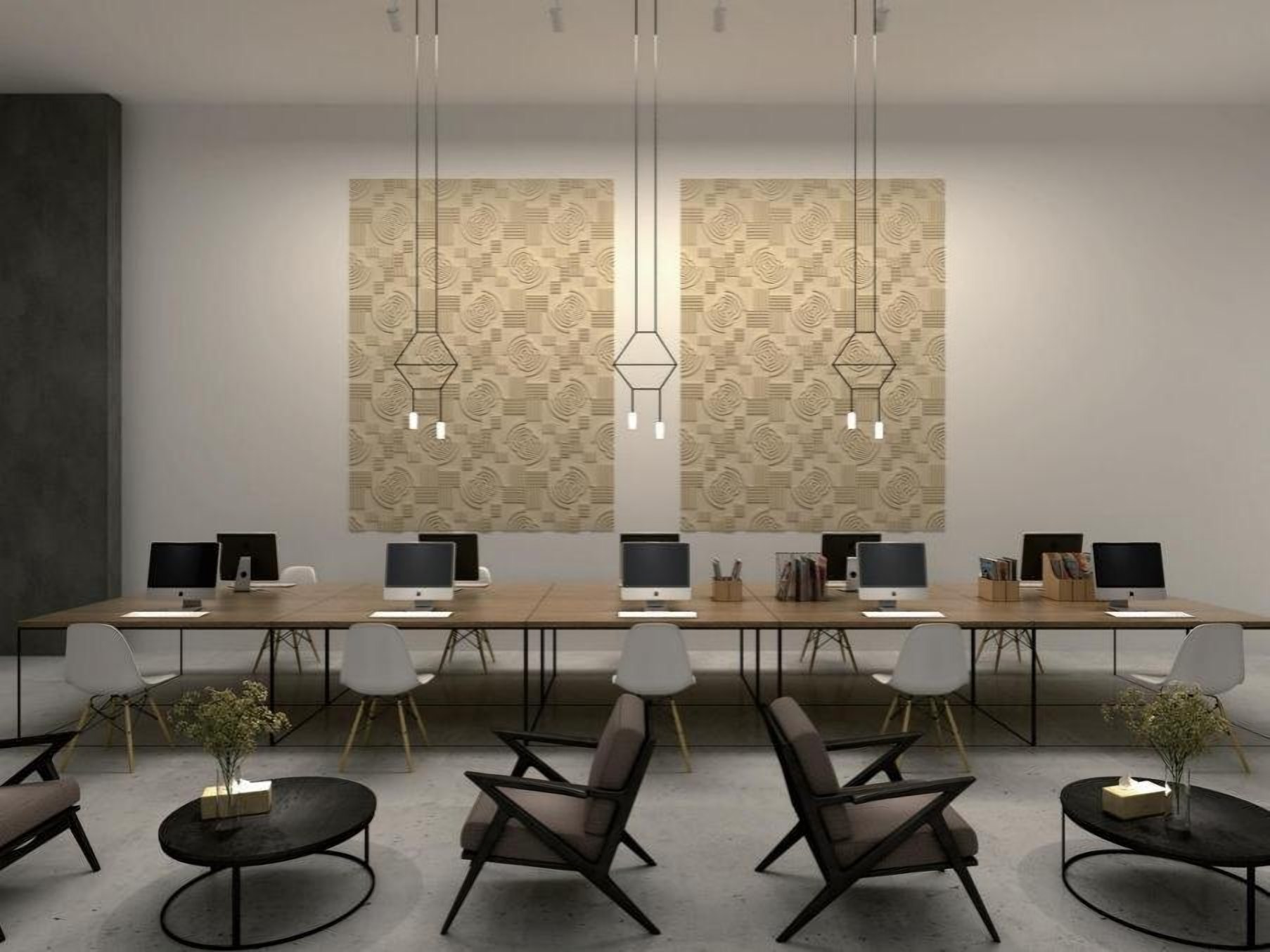 Embossing acoustic panel collection